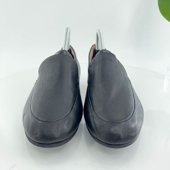 Fitflop Women's Allegro Slip On Shoe Size 8.5 Toning Loafer Flats Black Leather - Picture 4 of 14